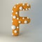 3d rendering of polka dot plasticine handmade font