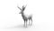 3d rendering of a polygon deer isolated in white studio background