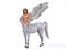 3D Rendering : A portrait of the male centaur, a pinup centaur with wings posing in the studio