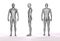 3D Rendering : Portrait of standing male ectomorph muscular body type