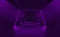 3d rendering of purple glowing neon light abstract background, sci-fi, technology concept, product display, showroom, Illustration