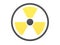 3D Rendering of radioactive danger sign