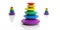 3d rendering rainbow zen stones stack