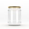3D rendering Realistic empty glass jar with cap