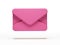 3D rendering realistic envelope icon symbolic in pink floating in the air. 3D email sticker icon for contact