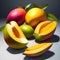 3D Rendering Realistic Fresh Mangos