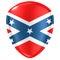 3d rendering of a Rebel Confederated flag icon