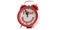 3d rendering red alarm clock on white background