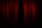 3D Rendering Red curtain on theater or cinema stage slightly