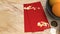 3d rendering red envelope reward Chinese new year 2020 on table for holiday content