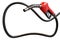 3d rendering of a red gasoline dispenser handles with hose decor