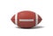 3d rendering of a red oval ball for American football on a white background.