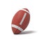 3d rendering of a red oval ball for American football on a white background.