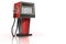 3d rendering of a red retro gasoline dispenser pumps isolated on