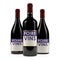 3D rendering red wine bottles with wine fair label