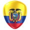 3d rendering of a Republic of Ecuador flag icon.