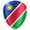 3d rendering of a Republic of Namibia flag icon.