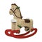 3D Rendering Rocking Horse on White