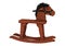 3D Rendering Rocking Horse on White