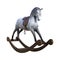 3D Rendering Rocking Horse on White