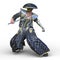 3D rendering of samurai with artificial limbs