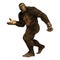 3D Rendering Sasquatch on White