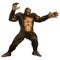 3D Rendering Sasquatch on White