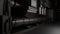 3d rendering sci-fi interior laboratory in dark scene