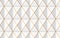 3d rendering. seamless modern luxurious white triangle grid with golden edge line pattern design wall background