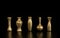 3D rendering of set ceramic gold vase. Different forms of vases for interior design