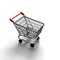 3D rendering shopping cart top view