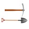 3D Rendering of shovel and pick axe