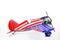 3d rendering side view of Polikarpov Vintage airplane with stars and stripes, the 4th of July Independence day United States of