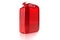 3d rendering side view of the red Jerry can retro gasoline canister isolated on white background with clipping paths.