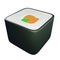 3D rendering simply design square sushi on white background