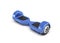 3d rendering of a single blue self-balancing gyroscooter on white background.
