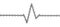 3d rendering of a single chain making a shape of a heartbeat ECG shape on a white background.