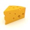 3D Rendering of slice of cheese