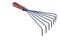 3D Rendering Small Rake on White