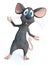 3D rendering of a smiling cartoon mouse welcoming you