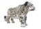 3D Rendering Snow Leopard on White