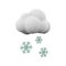 3d rendering snowfall icon. 3d render snow with cloud icon. Snowfall