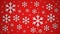 3D-rendering of snowflakes isolated on red background