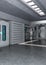 3D Rendering Space Laboratory Corridor