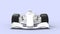 3D rendering of a sport car race car white template model isolated