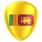 3d rendering of a Sri Lanka flag icon.