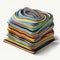 3d rendering of a stack of multicolored sheets of paper generative AI