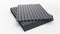 3D rendering of stacked gray metal steel profile sheets for roof