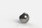 3D rendering steel ball white white background, copy space