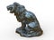 3D rendering - stone lion statuette